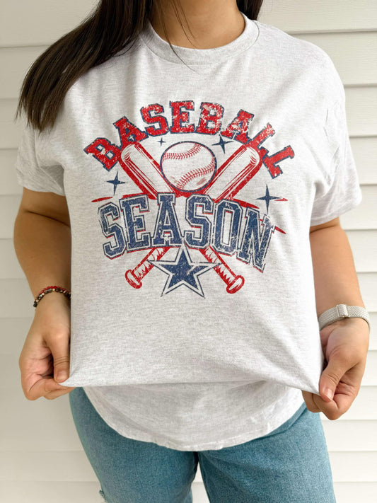 Vintage Vibes Baseball Season Tee