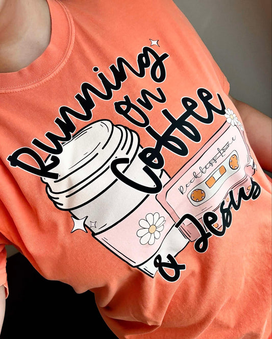 Running on Coffee & Jesus Tee