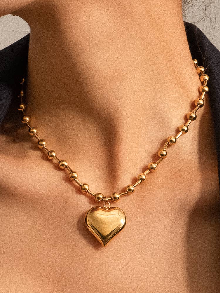 Parisian Heart Necklace- Waterproof